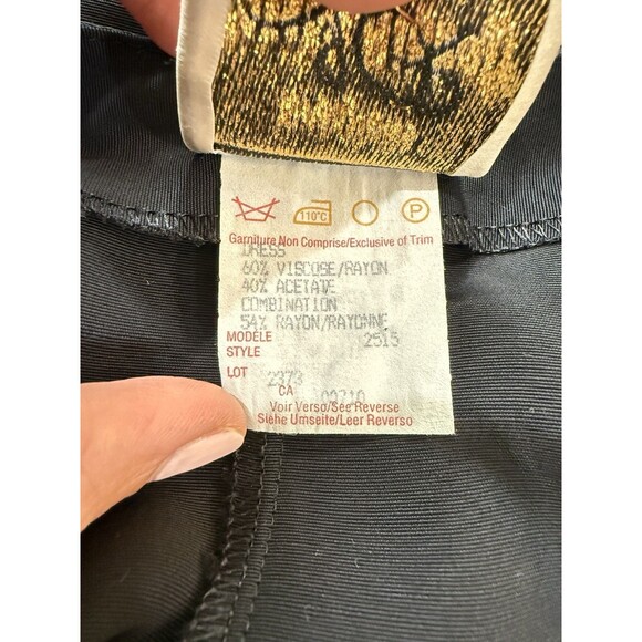 Joseph Ribkoff Black Halter Blazer Dress 2in1 Sheer Overlay Sheer Sleeve Size 10 - Picture 14 of 16